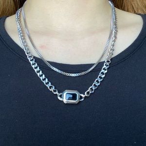 Stainless Steel Double Necklace